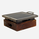 Wooden Seat Korean Style Grill Pan