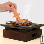 Wooden Seat Korean Style Grill Pan