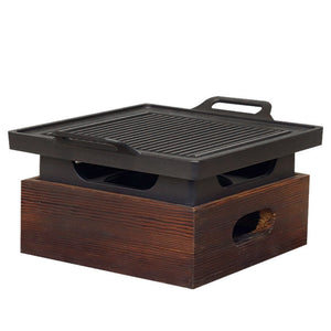 Wooden Seat Korean Style Grill Pan