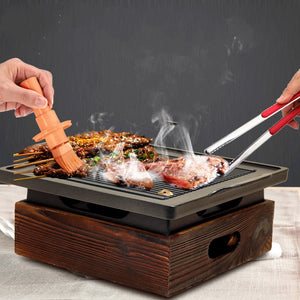 Wooden Seat Korean Style Grill Pan