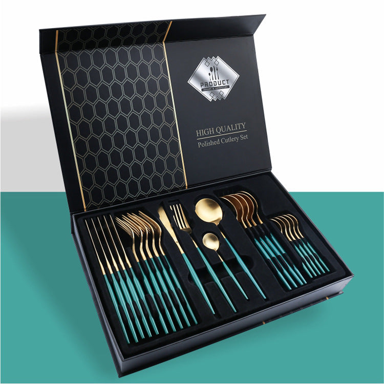 24 Piece Set Stainless Steel Knife Gift Box