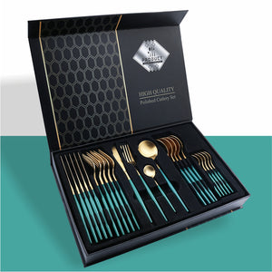 24 Piece Set Stainless Steel Knife Gift Box