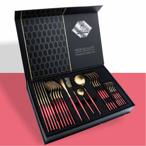24 Piece Set Stainless Steel Knife Gift Box