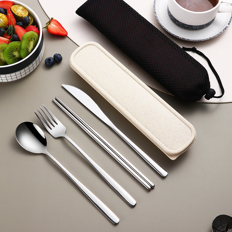 Fork Spoon Portable Cutlery Sets With Case