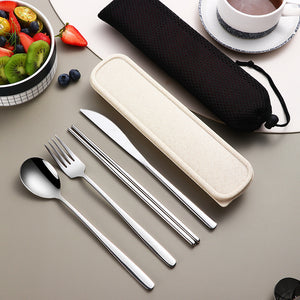 Fork Spoon Portable Cutlery Sets With Case