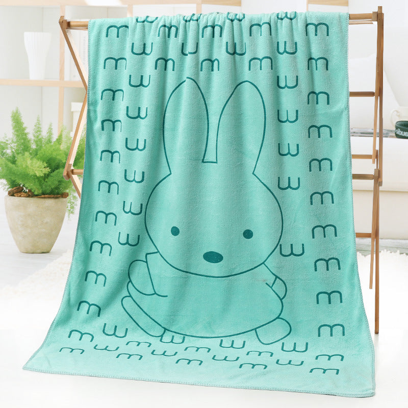 Cartoon Print Bath Towel
