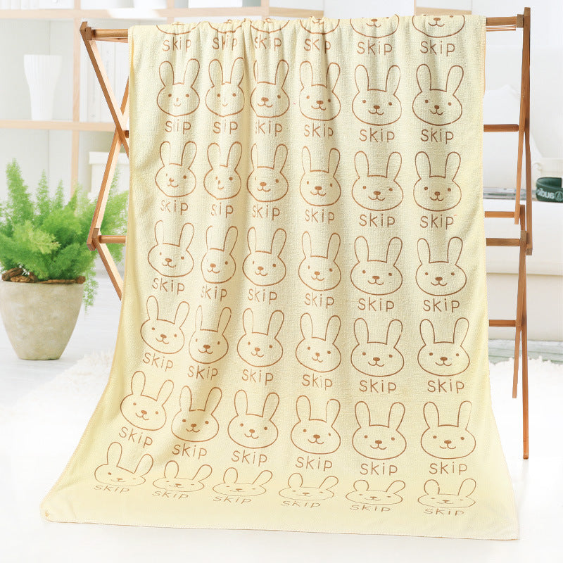 Cartoon Print Bath Towel