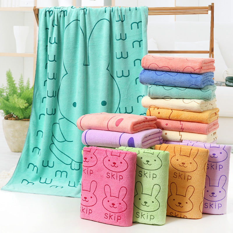 Cartoon Print Bath Towel