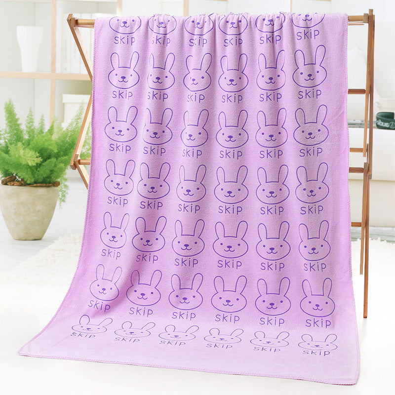 Cartoon Print Bath Towel