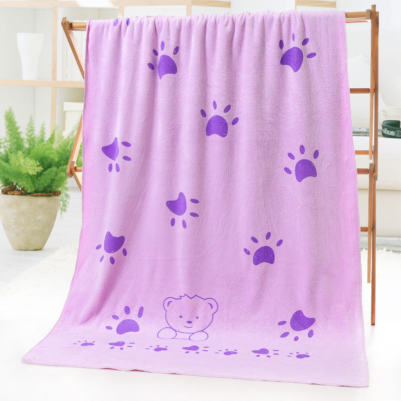Cartoon Print Bath Towel