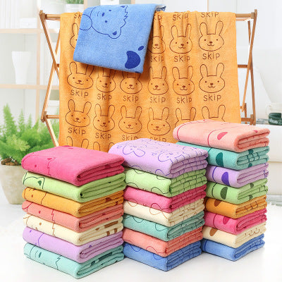 Cartoon Print Bath Towel