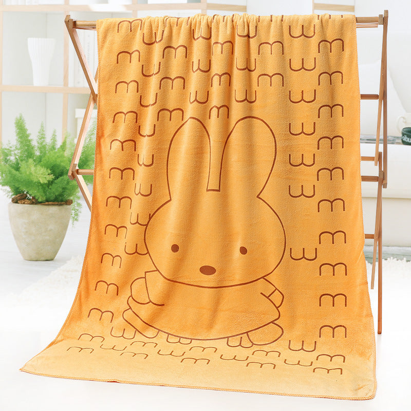 Cartoon Print Bath Towel