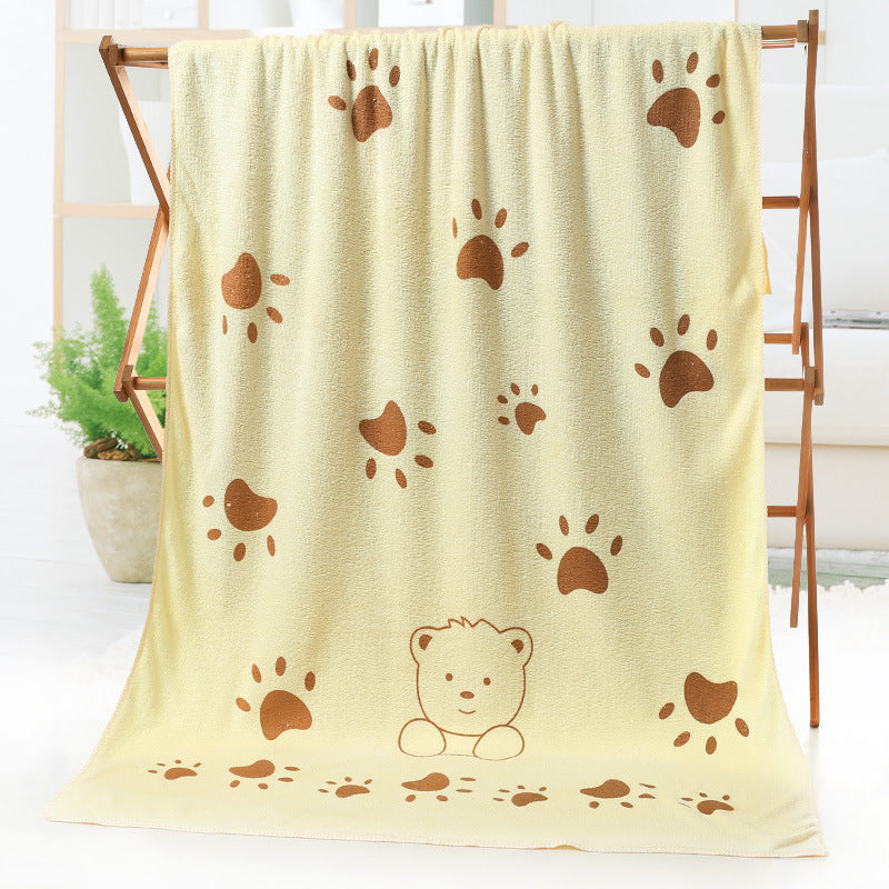 Cartoon Print Bath Towel