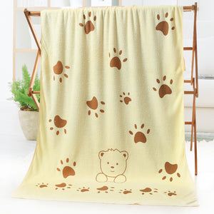 Cartoon Print Bath Towel
