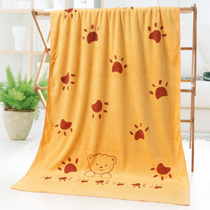 Cartoon Print Bath Towel