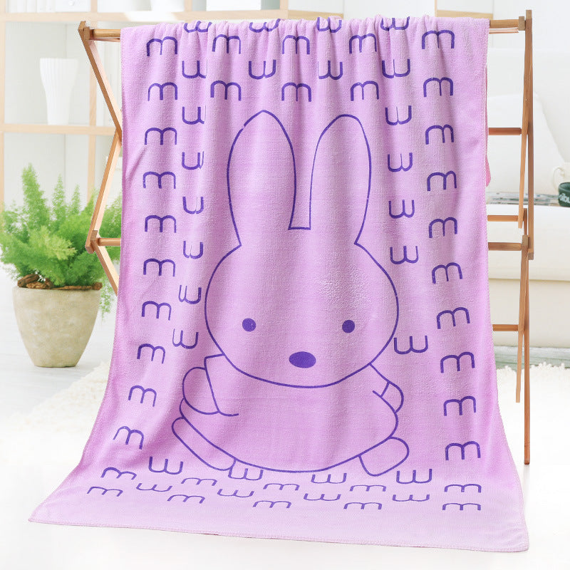 Cartoon Print Bath Towel