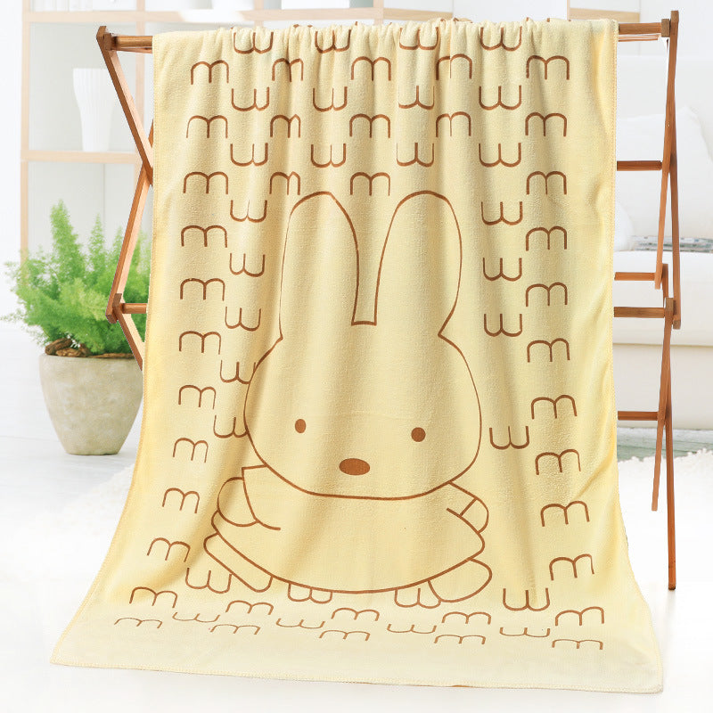 Cartoon Print Bath Towel