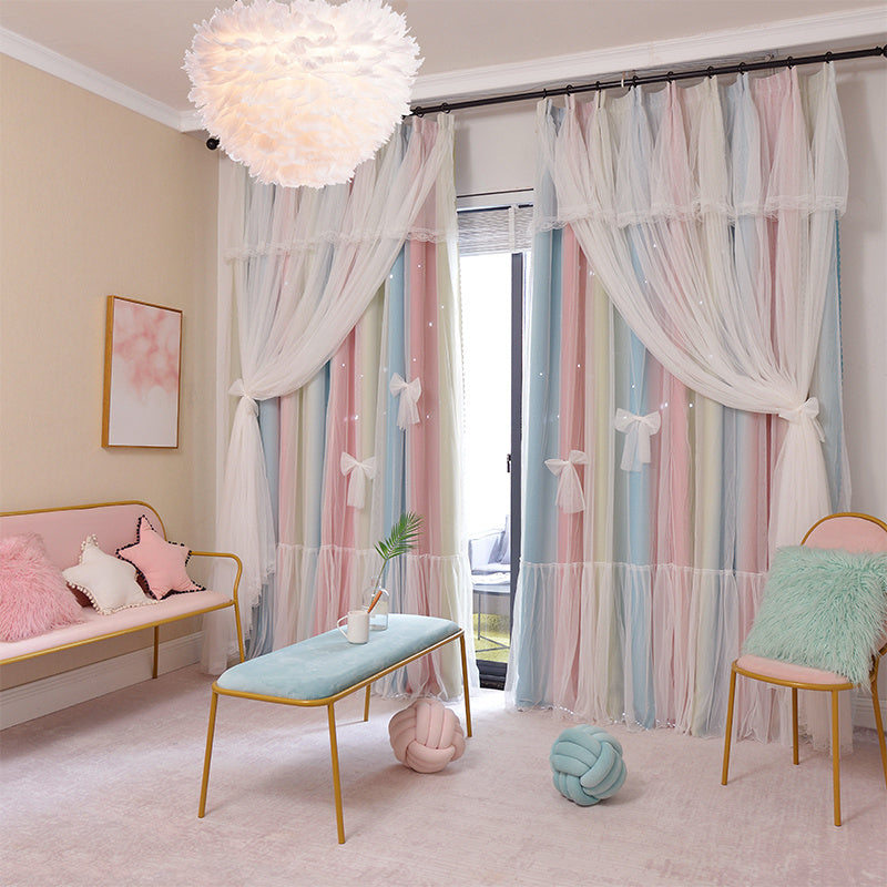 Star Princess Wind Bedroom Blackout Curtains