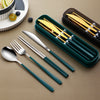 Fork Spoon Portable Cutlery Sets With Case
